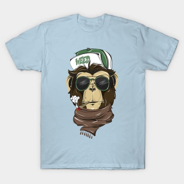 Cool monkey T-Shirt by FunnyHedgehog